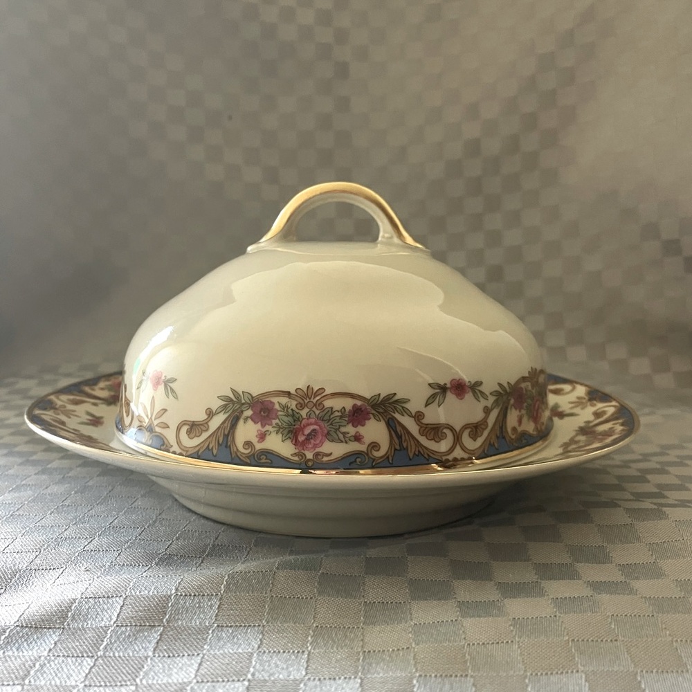Vintage Charles Field Haviland Limoges GDA Cheese/Butter Porcelain Covered Dish